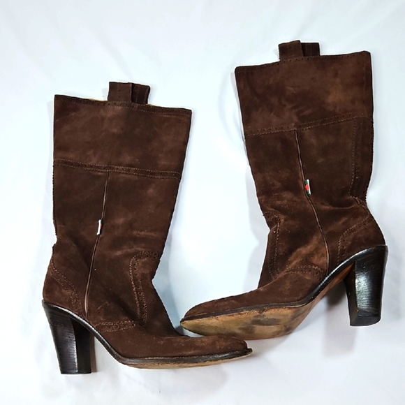 Gucci Brown Suede Women's Boots Size 7.5 - Picture 1 of 11